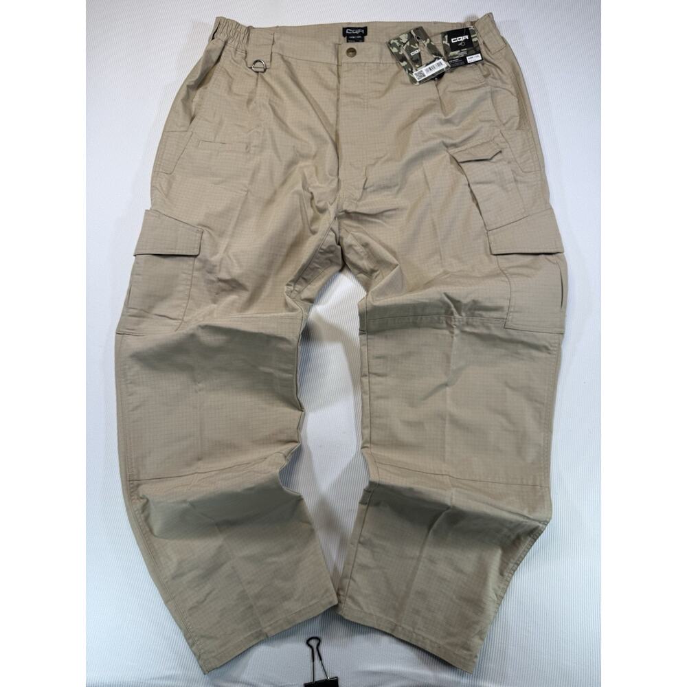 CQR Tactical Cargo Pants Mens 44x32 Khaki Ripstop Utility NWT